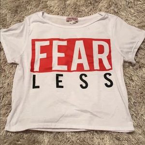 "Fear/Less" Crop Tee
